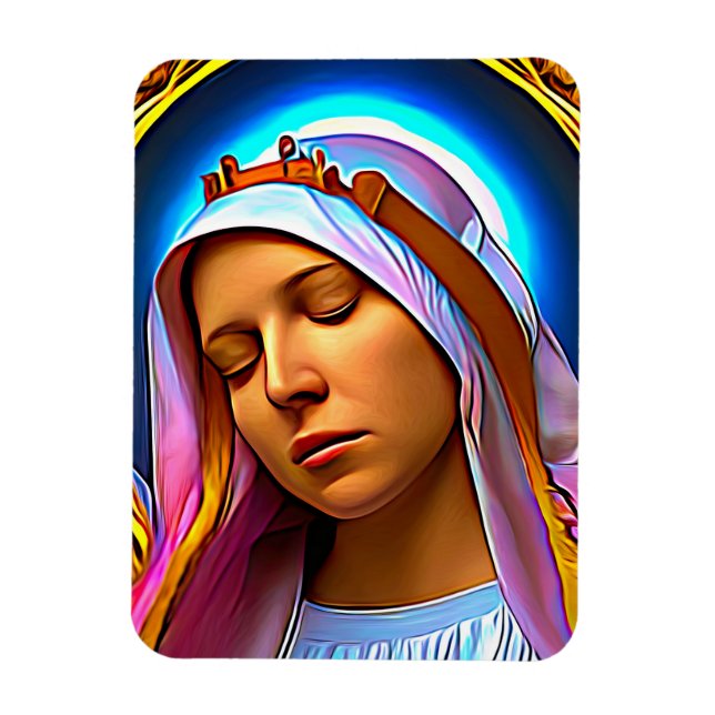 AI Art of the Blsed Virgin Mary Magnet (Vertikal)