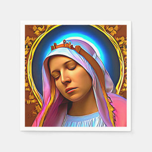 AI Art of the Blsed Virgin Mary Pappersservett