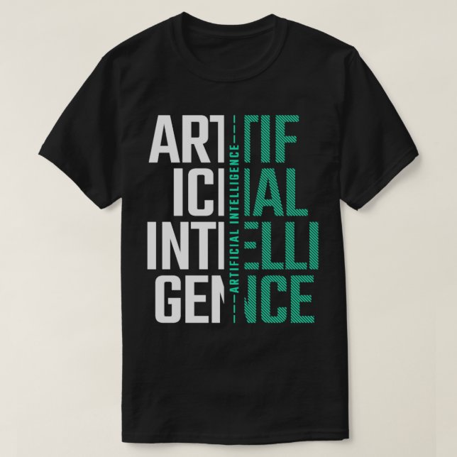 AI Artificial Intelligence Futuristiska Nerd Gift T Shirt (Design framsida)