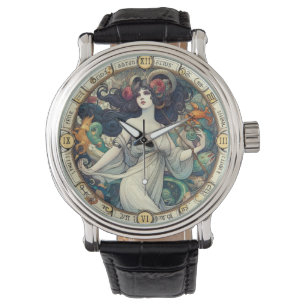 AI-assisterade Art Deco-bevakningen i dam med flo Armbandsur