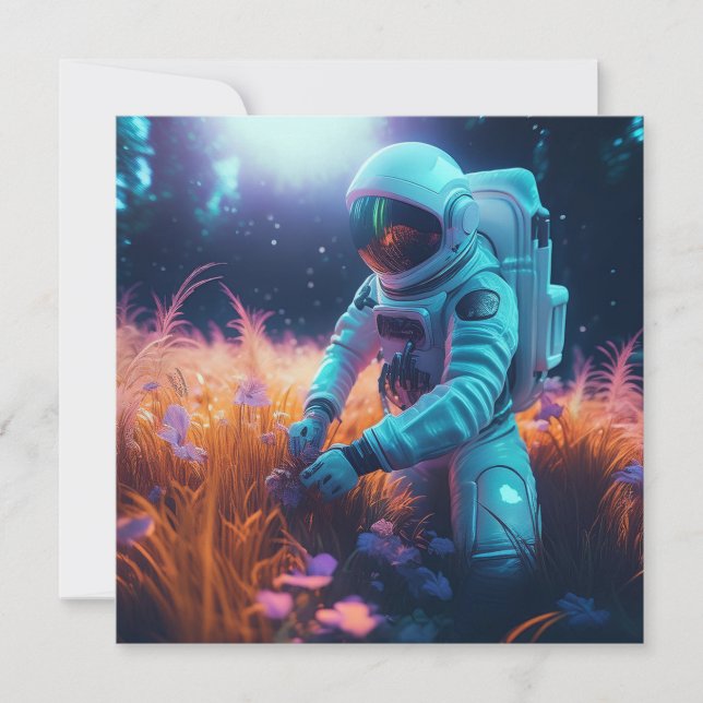 AI astronaut Julkort (Framsida)