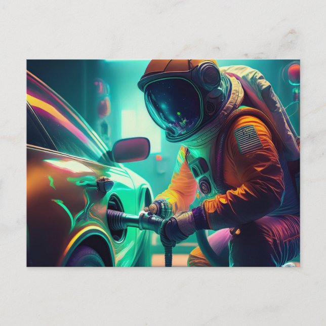 AI-astronaut Vykort (Framsida)