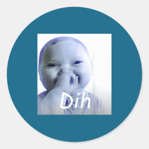Ai Baby Dih Meme Hjärnrot Runt Klistermärke