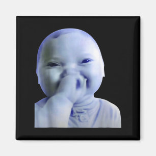 Ai Baby Du Svär Meme Roligt Skrattande Baby Meme B Magnet