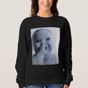 Ai Baby Du Svär Meme Roligt Skrattande Baby Meme B T Shirt
