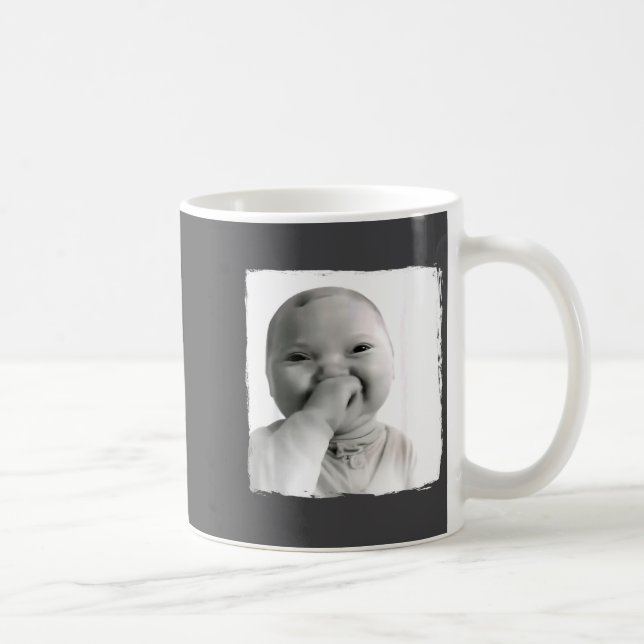 Ai Baby Giggling Holding Back Laugh Funny Viral Ge Kaffemugg (Höger)