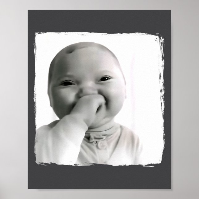 Ai Baby Giggling Holding Back Laugh Funny Viral Ge Poster (Framsidan)