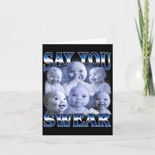Ai Baby Roligt Skrattar Säger Du Svär Håller Skrat Kort