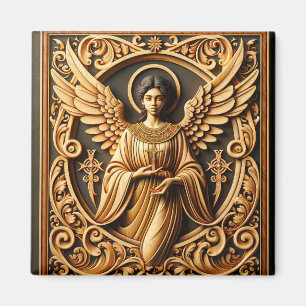 AI BeSnyval Woodworking Angel Magnet
