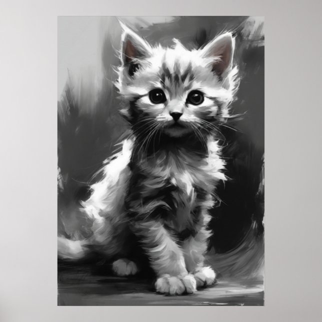 Ai-bild, kolskiss. Cute Kitten Poster (Framsidan)