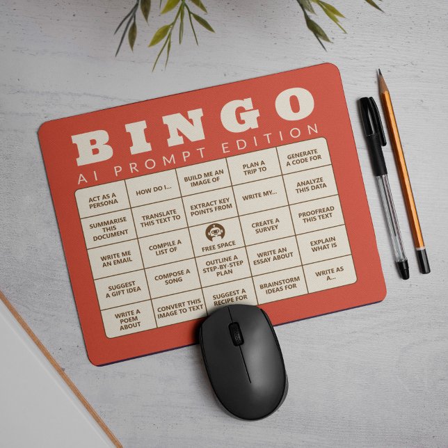 AI Bingo - Fråga utgåvan - Gör en egen Musmatta (Skapare uppladdad)