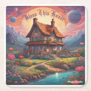 AI Bless Den här kammaren Underlägg Papper Kvadrat