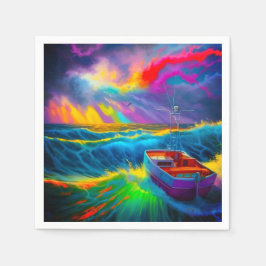 Ai Boat Scene Pappersservett