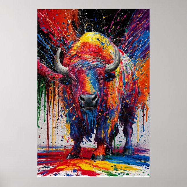 AI Buffalo Art Poster (Framsidan)