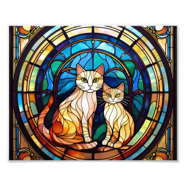 AI Cat Window Fototryck (Framsidan)