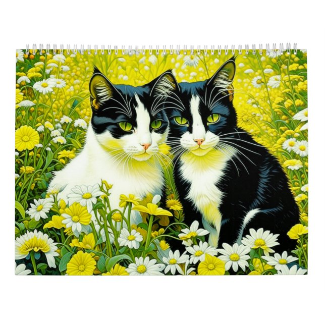 AI Cats | Kattungar och katter för matsmältning Kalender (Baksida)