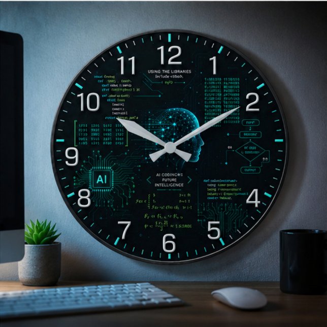 AI Coding Programming Computer Science Software  Stor Klocka (Skapare uppladdad)