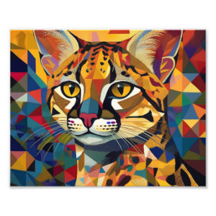 AI Cubism Cat Fototryck