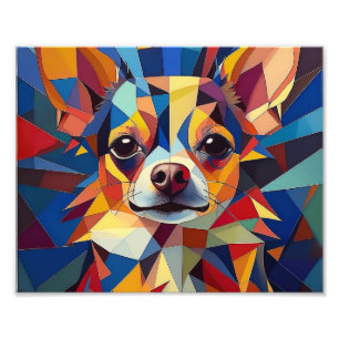 AI Cubism Hund Fototryck