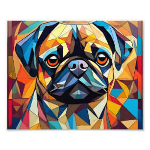 AI Cubism Hund Fototryck