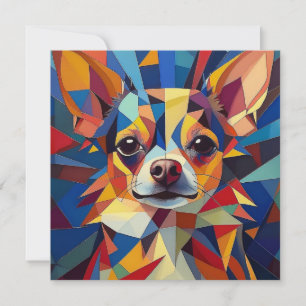 AI Cubism Hund Julkort