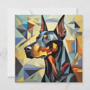 AI Cubism Hund Julkort