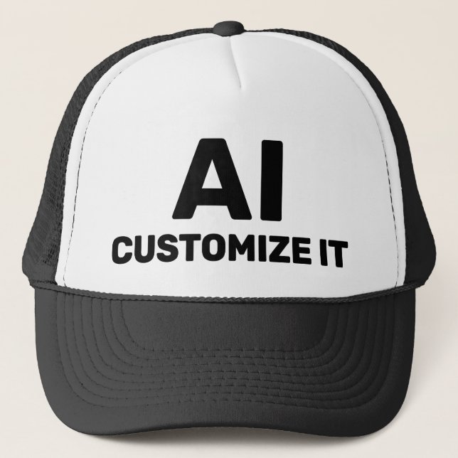 AI Customized™ Trucker Hat Keps (Framsida)