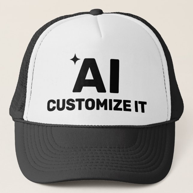 AI Customized™ Trucker Hat Keps (Framsida)