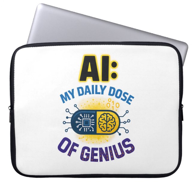 AI Daily Genius - Smart dos av intelligens Laptop Fodral (Framsidan)