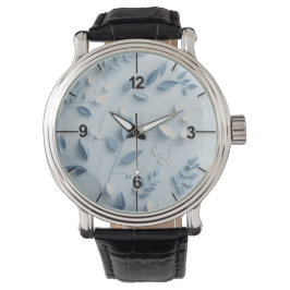 Ai Design Blue Blommigt Wrist Watch födelsedagspre Armbandsur
