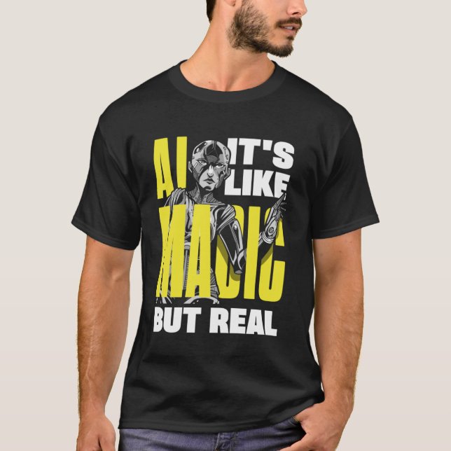 Ai det är som Magic men Real Computer Science 2 T Shirt (Framsida)
