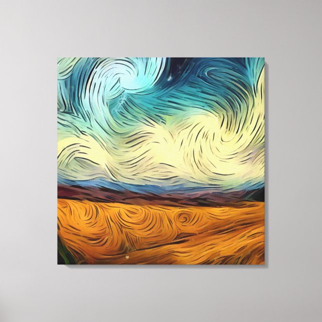 AI Digital Vincent Van Gogh Stil Artwork Canvastryck (Framsida)