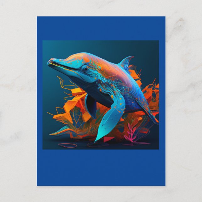 AI DOLPHIN SIMMA #1 POSTCARD VYKORT (Framsida)