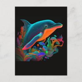 AI DOLPHIN SIMMA #4 POSTCARD VYKORT
