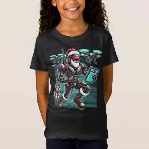 AI Driftsatte Santa Robot med Drones och jul L T Shirt
