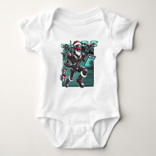 AI Driftsatte Santa Robot med Drones och jul L T Shirt