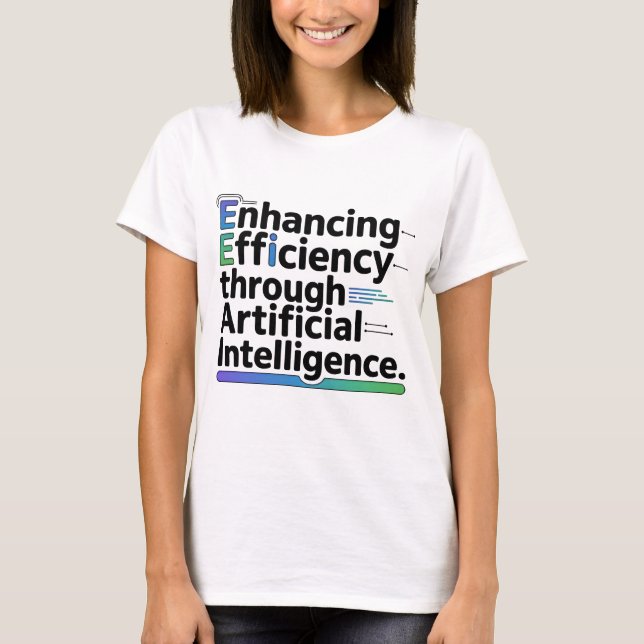 "AI-effektivitetströja för teknikteam | Bemyndigar T Shirt (Framsida)