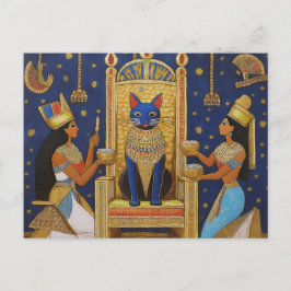 AI Egyptian Cat Vykort