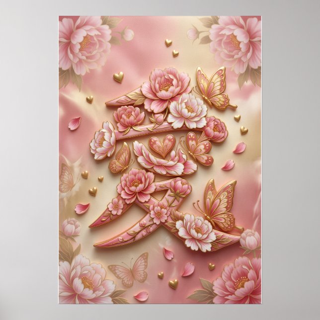 Ai： Elegant Calligraphy "Love" 260010014 Poster (Framsidan)