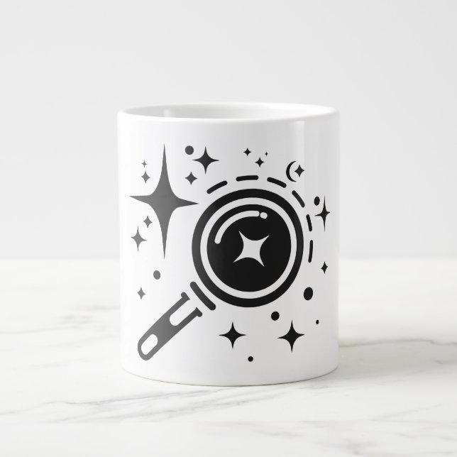 AI emblem Gnistra stjärnor, fyr. den digitala tids Jumbo Mugg (Framsidan)