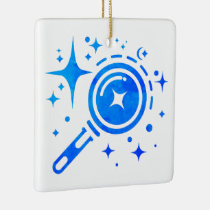 AI emblem Twinkle-stjärnor, beacon of the digital  Julgransprydnad Keramik