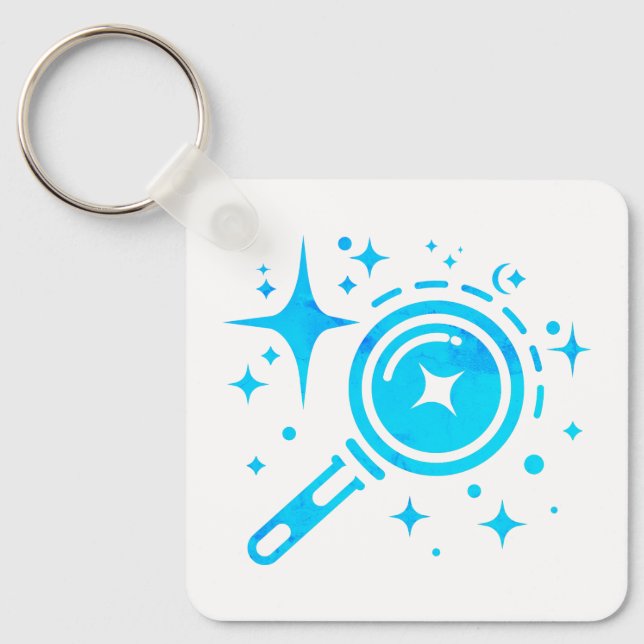 AI emblem Twinkle-stjärnor, beacon of the digital  Nyckelring (Framsida)