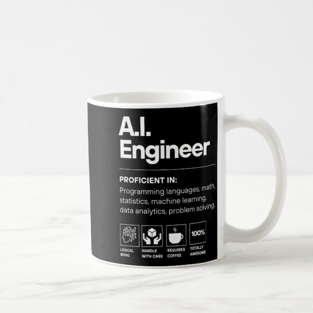 Ai Engineer Funny  Kaffemugg (Höger)
