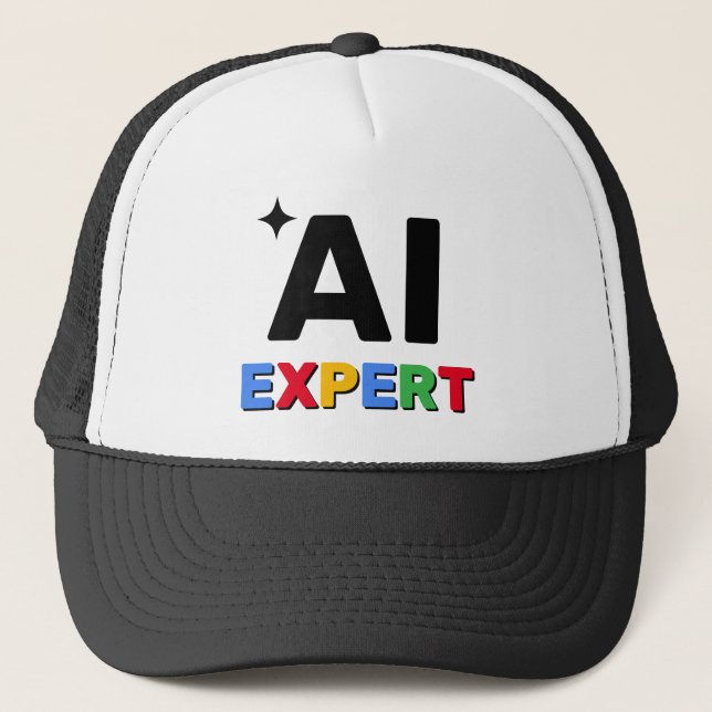 AI Expert™ Trucker Hat Keps (Framsida)