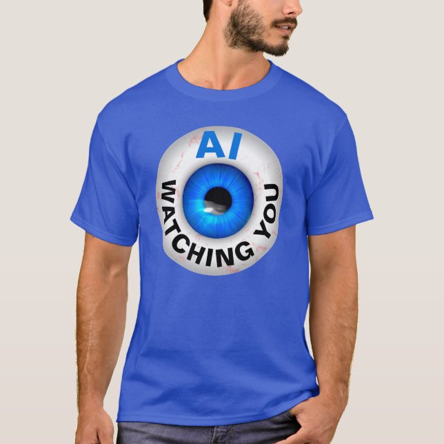 AI Eyeball (mörk) T-Shirt (Framsida)