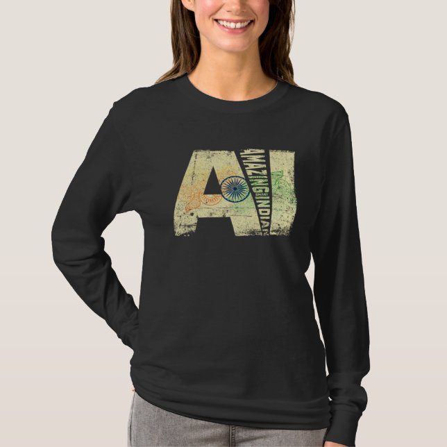 AI Fantastisk Smart Indisk Tanke Artificiell Intel T Shirt (Framsida)
