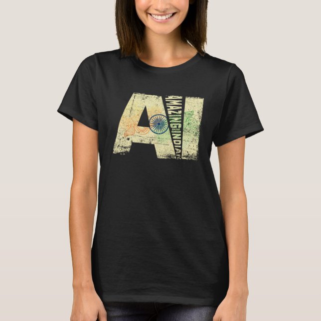 AI Fantastisk Smart Indisk Tanke Artificiell Intel T Shirt (Framsida)