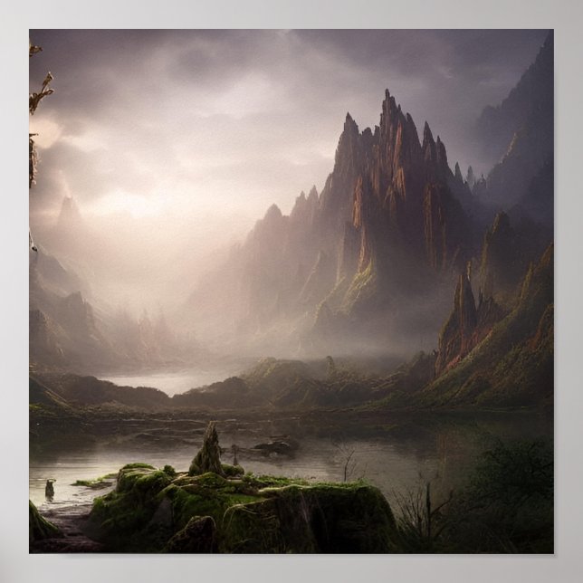 AI Fantasy liggande #04 Poster (Framsidan)