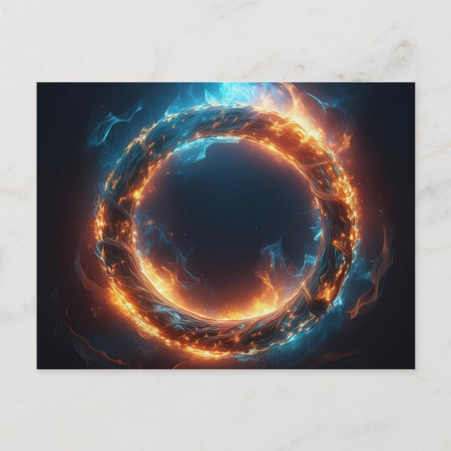 AI Fire Ring Vykort (Framsida)