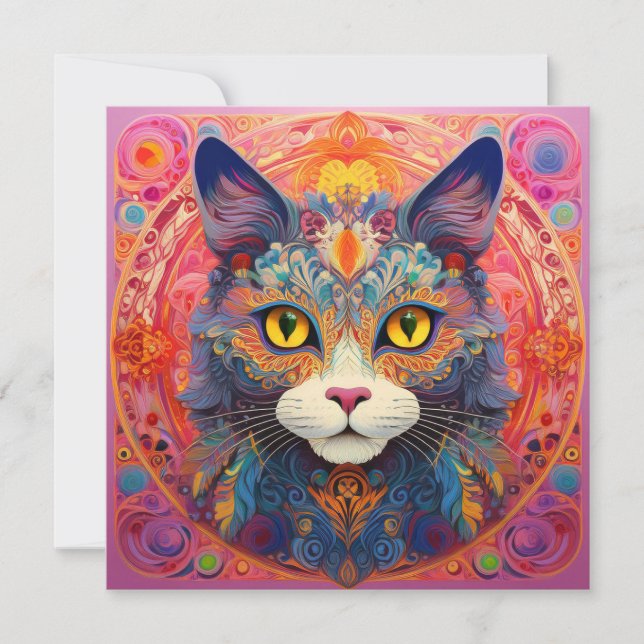 AI Flower Cat Julkort (Framsida)